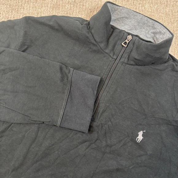 Polo Ralph Lauren Other - Polo Ralph Lauren Black Premium Jersey Quarter Zip Men's Size XL‎ EUC